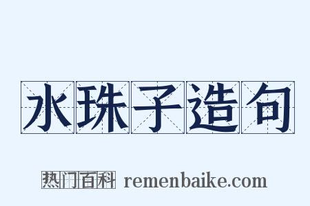 水珠子造句是什么意思的图片